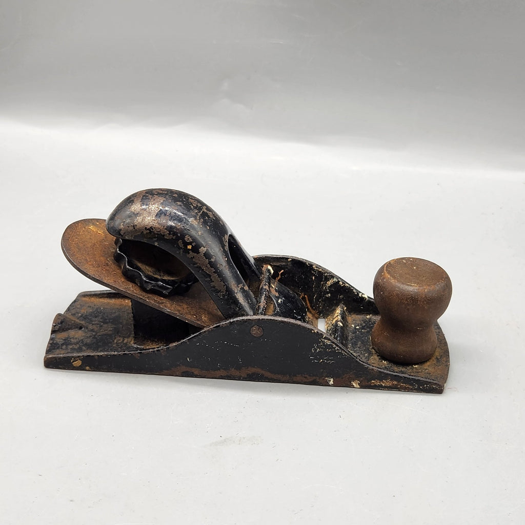 Vintage Woodworking Hand Plane – Cast Metal w/ Wooden Handle