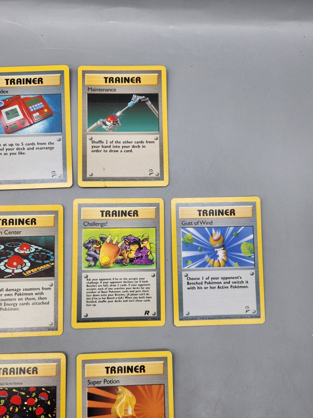 Vintage Pokémon Trainer Card Lot WOTC Base Set Team Rocket 9 Cards Pokemon