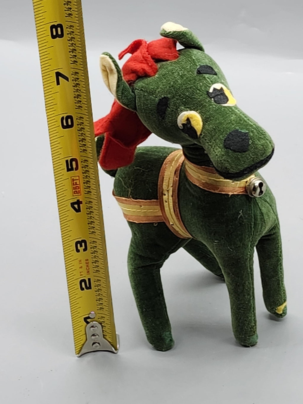 Vintage Dream Pets Green Horse Plush Small Stuffed Animal Japan Bell Velvet