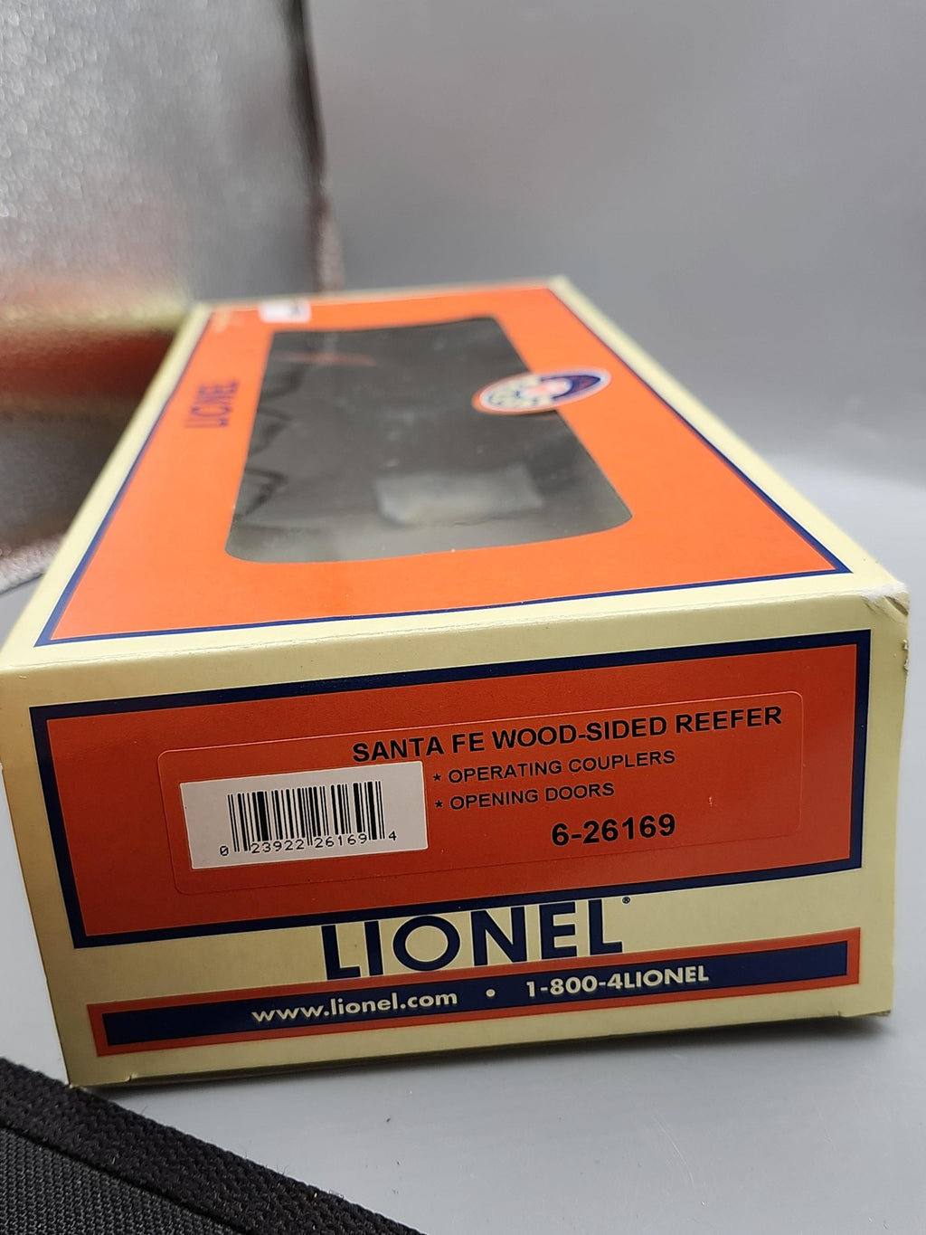 Lionel O Gauge Santa Fe Wood-Sided Reefer Refrigerator Car 6-26169 Orange ATSF