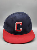 Vintage Cleveland Indians Hat Cap Fitted 7 1/8 MLB Baseball New Era Blue Red