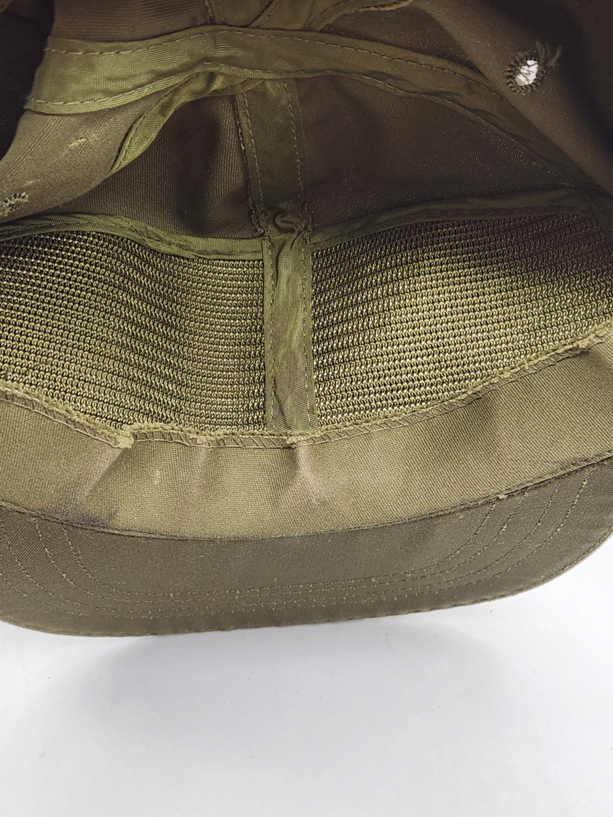 Vintage Bancroft Rock Olive Drab Fatigue Cap Military Style Hat Army USA Vietnam