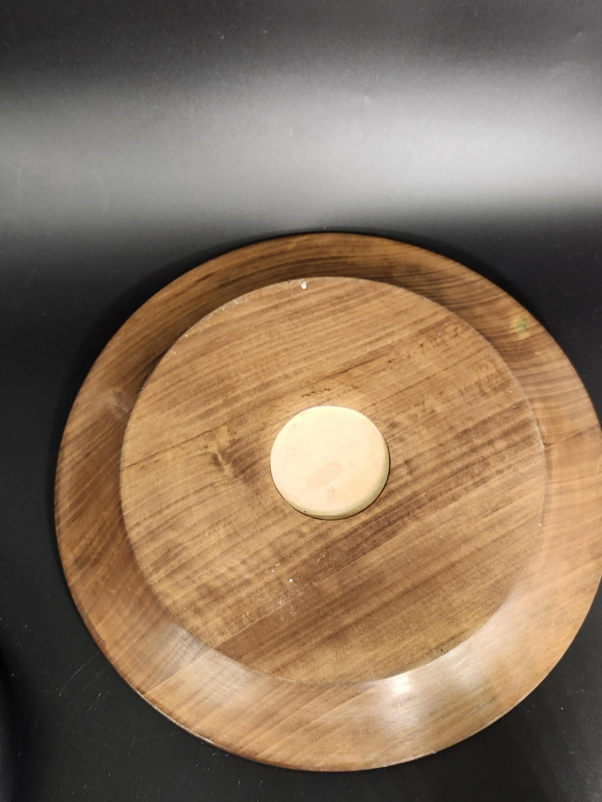 Vintage Shepherd Dog Woodland Collector Plate Large Round Wood Decor Multicolor