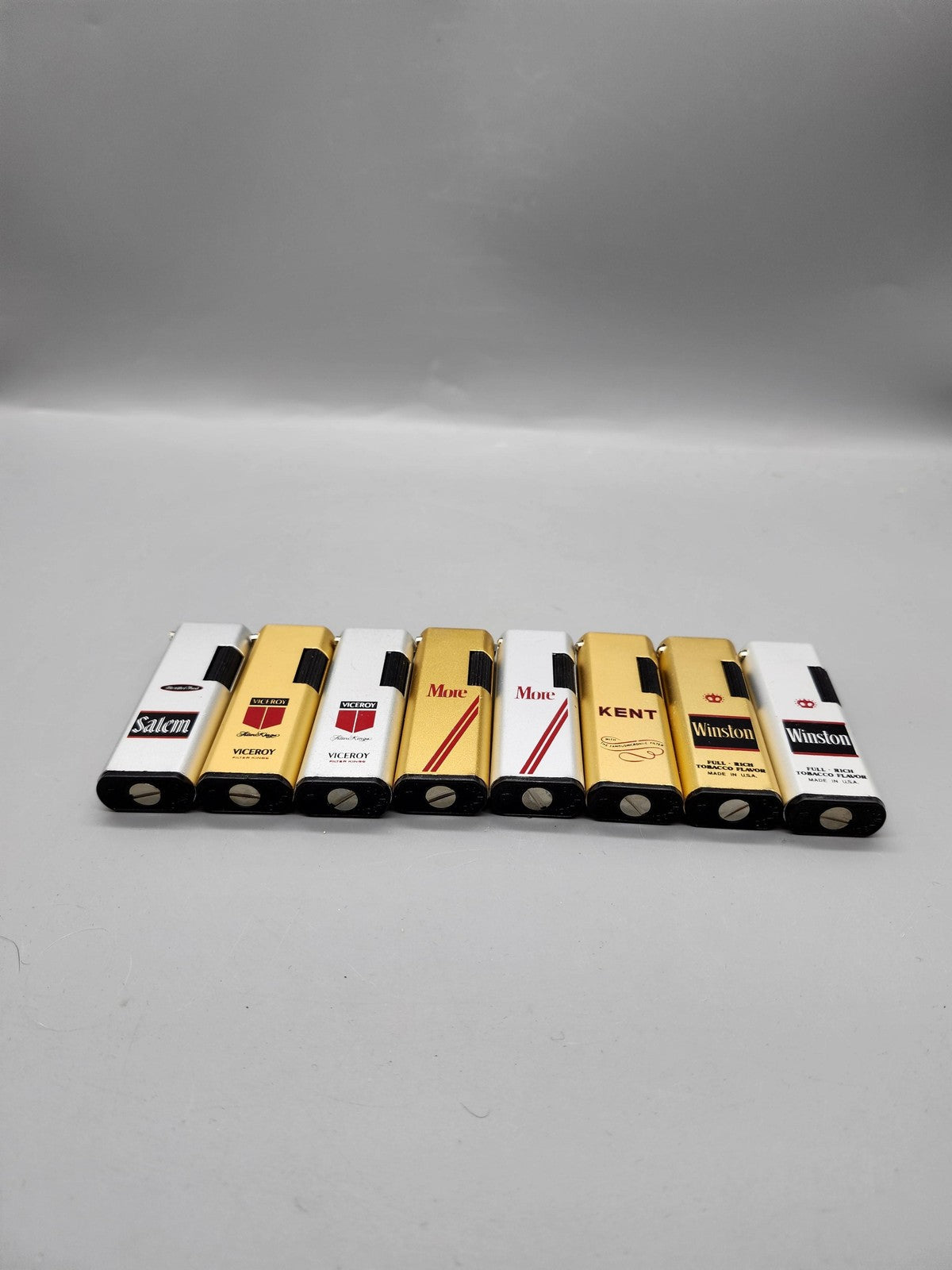 Vintage Cigarette Advertising Lighters Lot 8 Salem Viceroy More Kent Winston