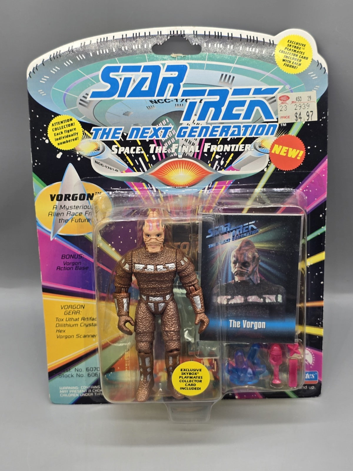 Star Trek TNG Vorgon Playmates Action Figure NOS w SkyBox Card 1993