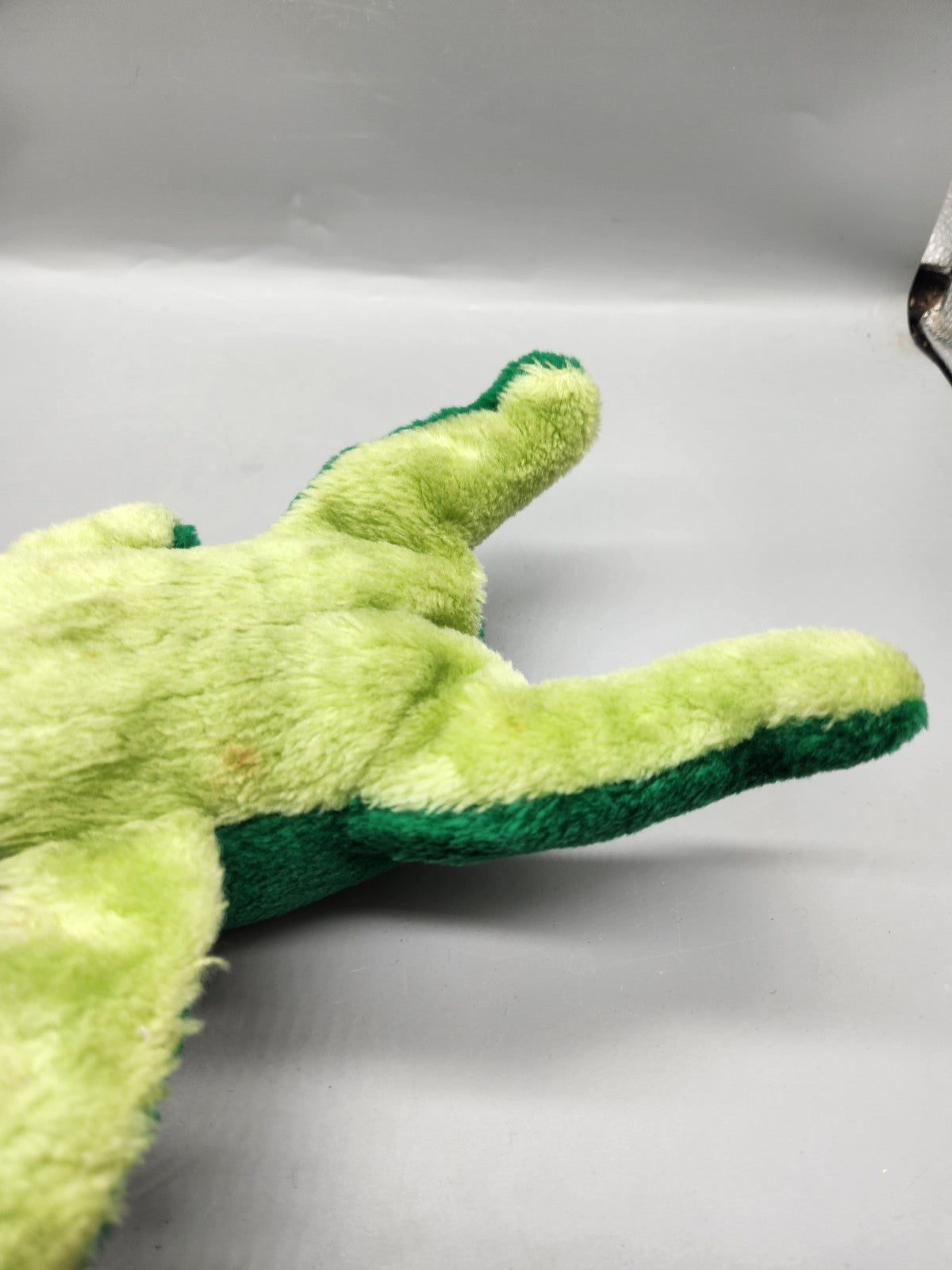 Vintage Green Frog Plush Stuffed Animal Big Eyes Funny Goofy Retro Toy 9”