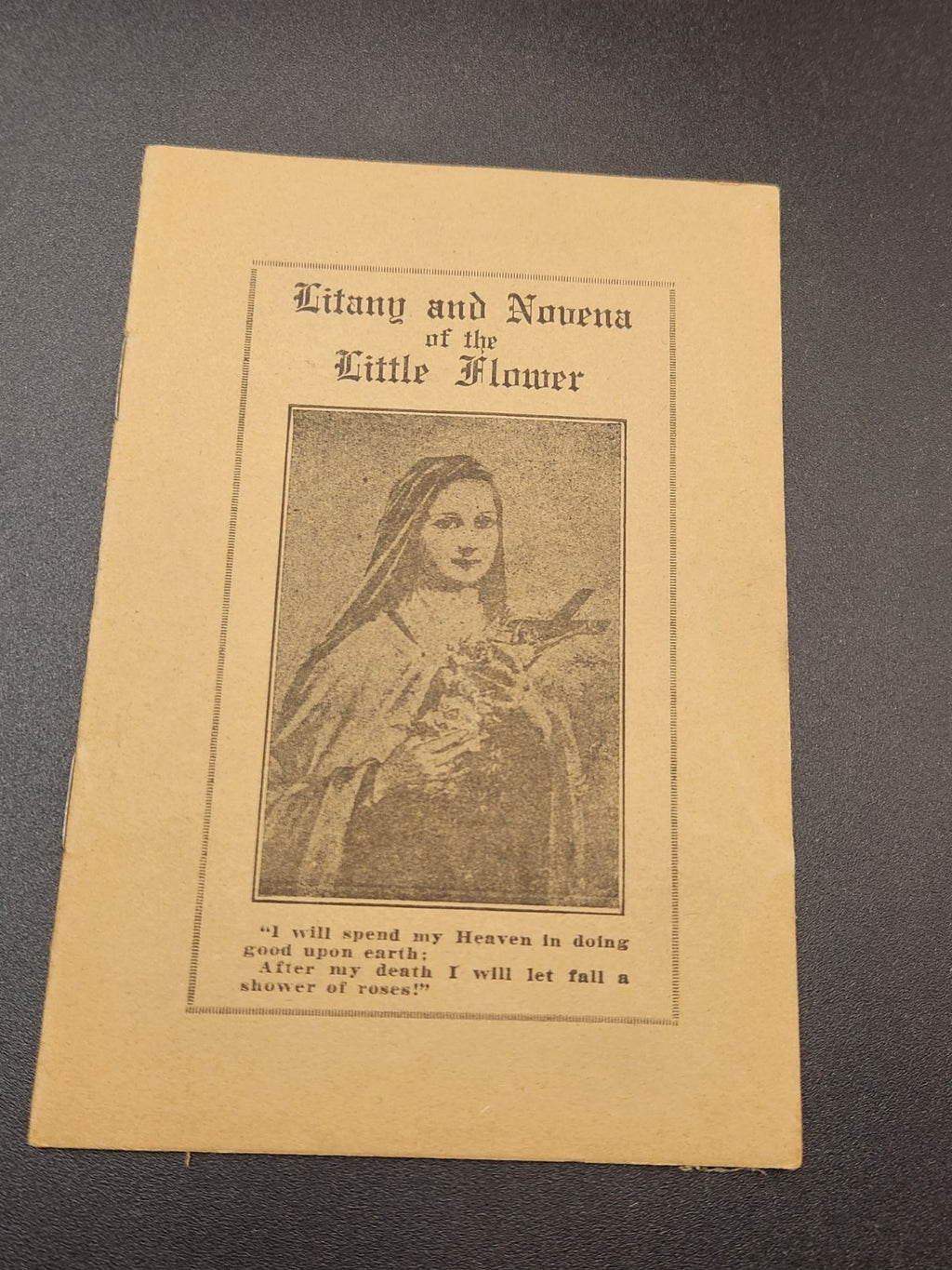 1936 Litany & Novena of the Little Flower St Therese Catholic Prayer Booklet