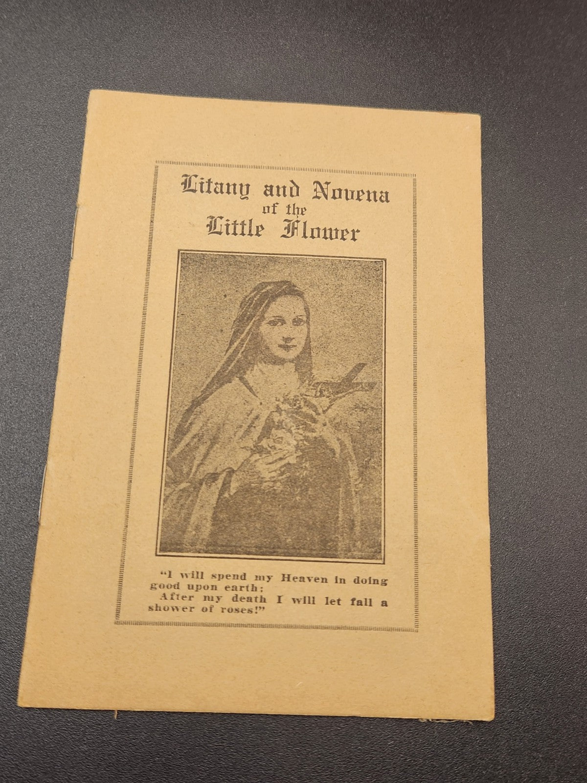 1936 Litany & Novena of the Little Flower St Therese Catholic Prayer Booklet
