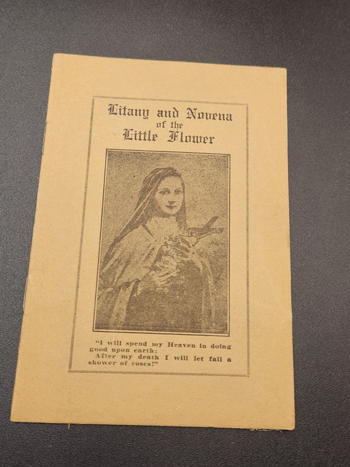 1936 Litany & Novena of the Little Flower St Therese Catholic Prayer Booklet