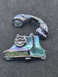Retro Telephone Brooch Pin Multicolor Enamel Rhinestone Costume Jewelry Gift