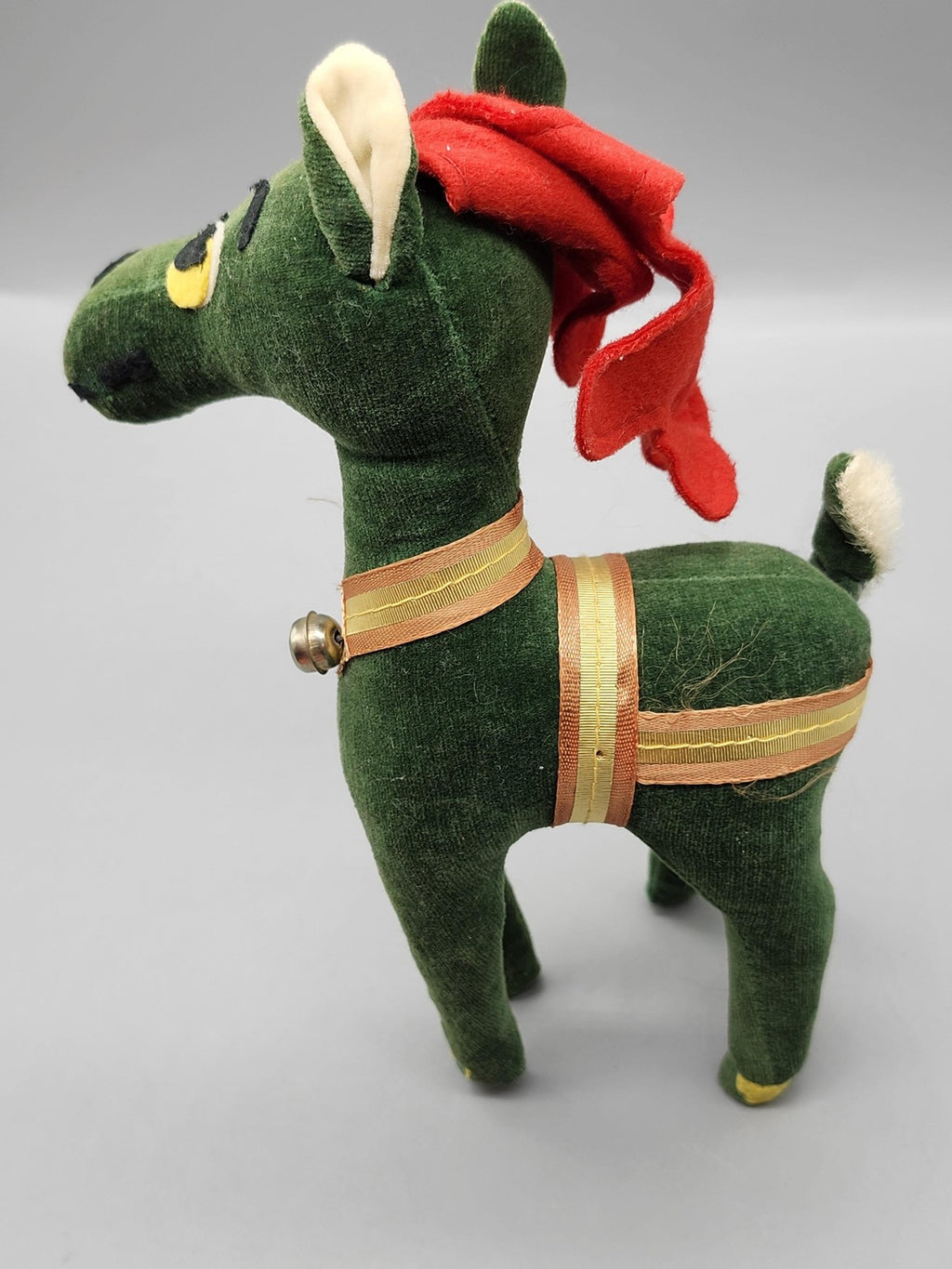 Vintage Dream Pets Green Horse Plush Small Stuffed Animal Japan Bell Velvet