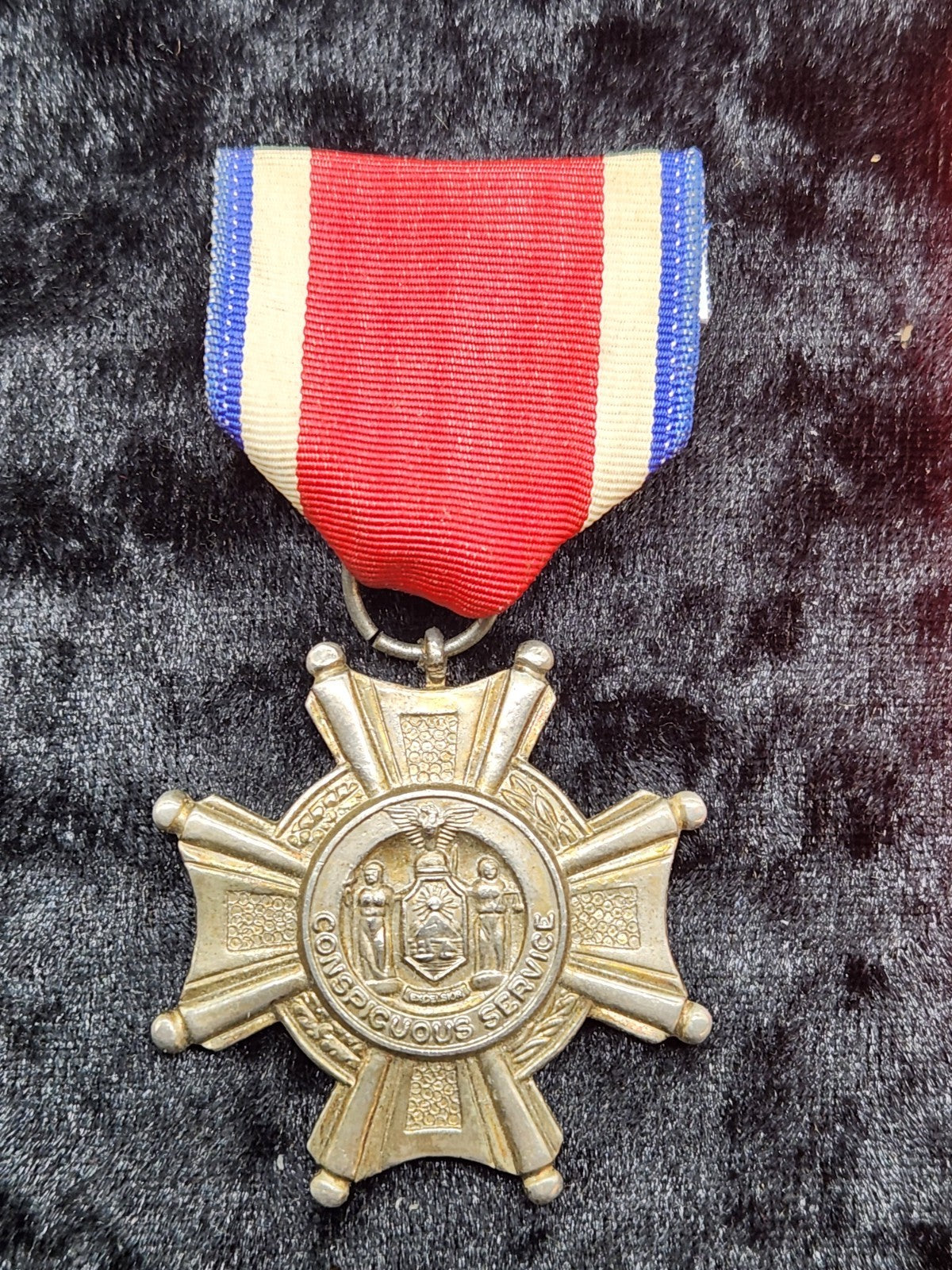 Vintage New York State Conspicuous Service Medal Governor Legislature Award...