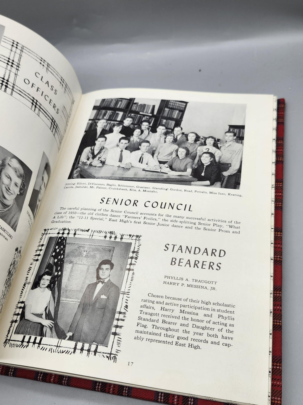 Vintage 1950 Orient Yearbook East High Marion Joyce Red HC USA Rochester NY
