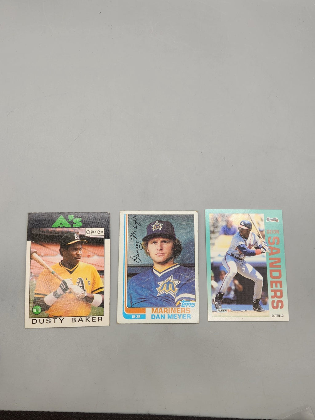 Deion Sanders Baseball Card Lot Fleer 1992 Dusty Baker Dan Meyer Vintage MLB...