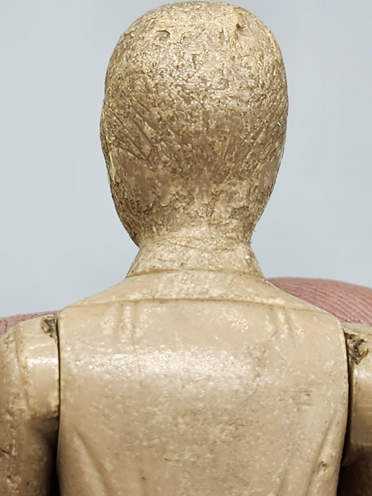 Vintage Beige Plastic Jointed Man Doll 3 In Suit Tie Dollhouse Figure Toy