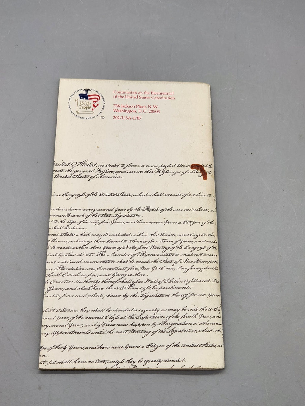 Vintage The Constitution of the United States Pocket Edition Booklet We The...