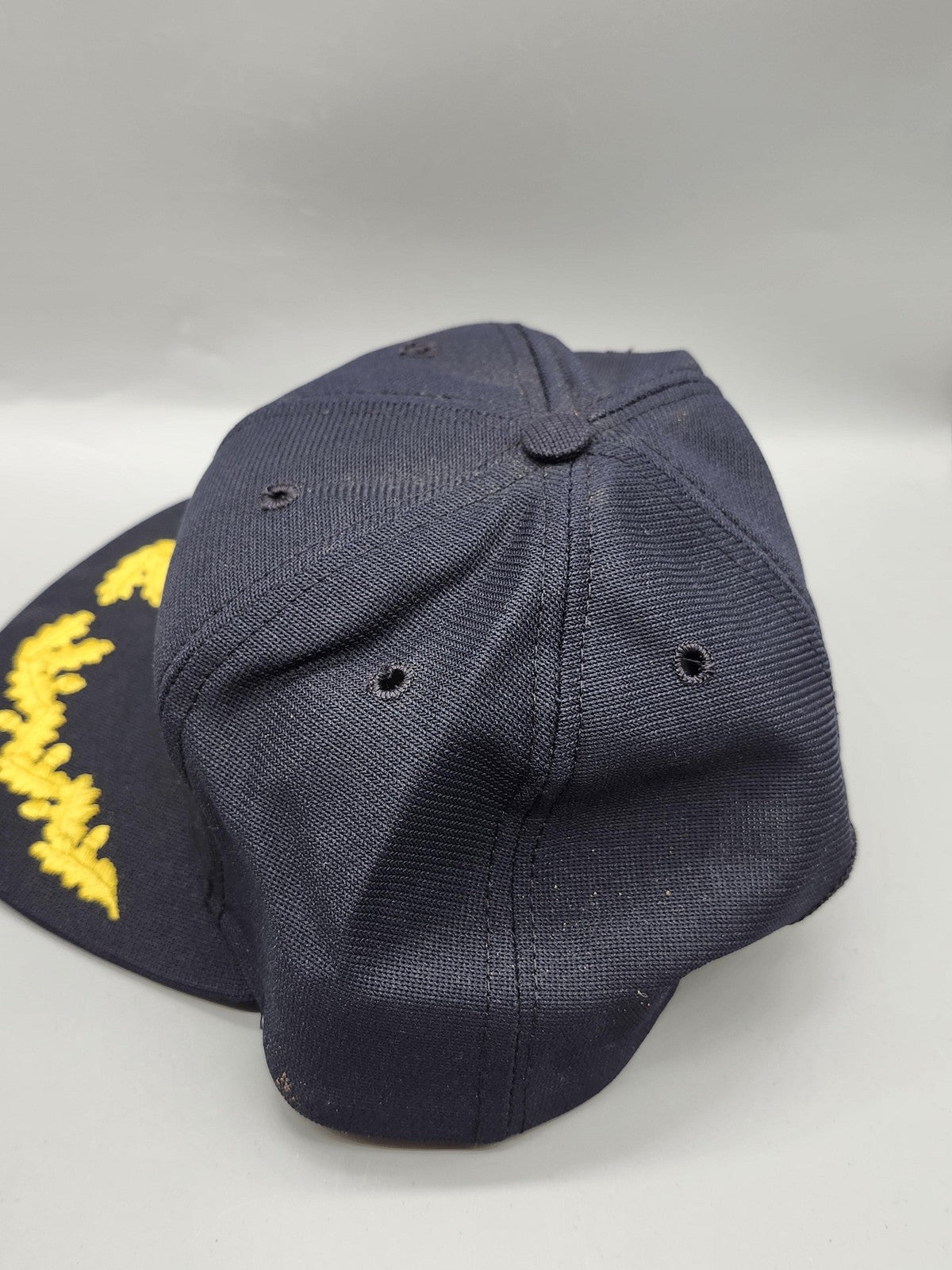 Vintage New Era Ol Bear Hat Cap Snap Back Mens One Size Blue Embroidered 80s