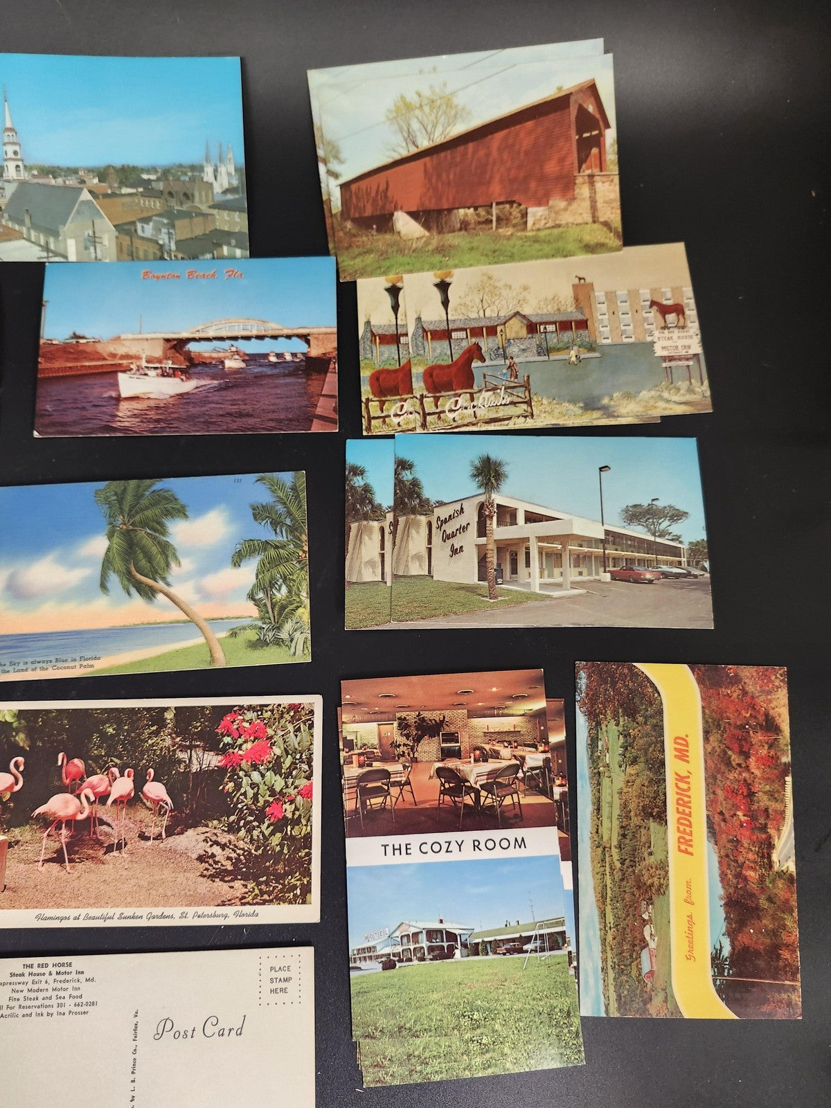 Vintage 1960s US Travel Chrome Postcards Lot 33 Motels Hotels Florida Roadside