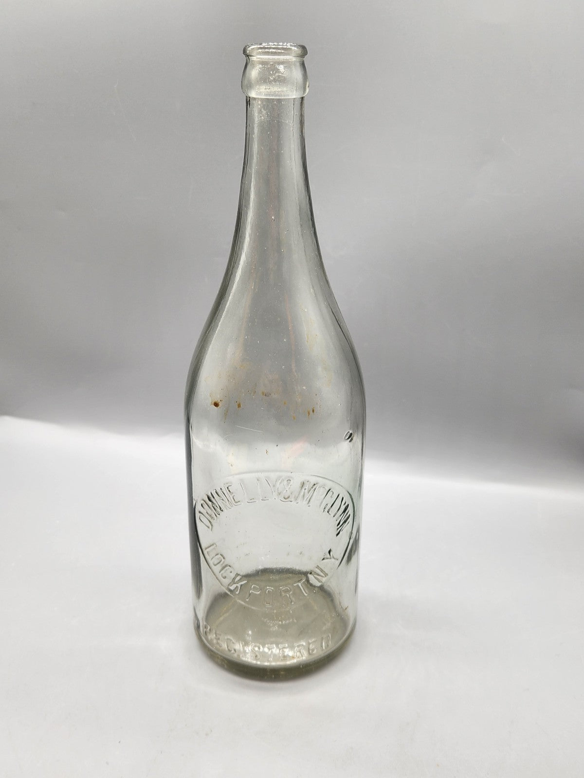 Vintage Donnelly & McGann Lockport NY Embossed Soda Bottle Rochester NY