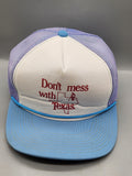 Vintage Don’t Mess With Texas Trucker Hat Cap Hanes Mesh Snapback Made In Korea