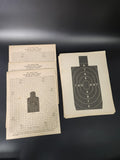 M16A1 25-Meter Zero Paper Shooting Targets Beige Silhouette Bullseye Sighting