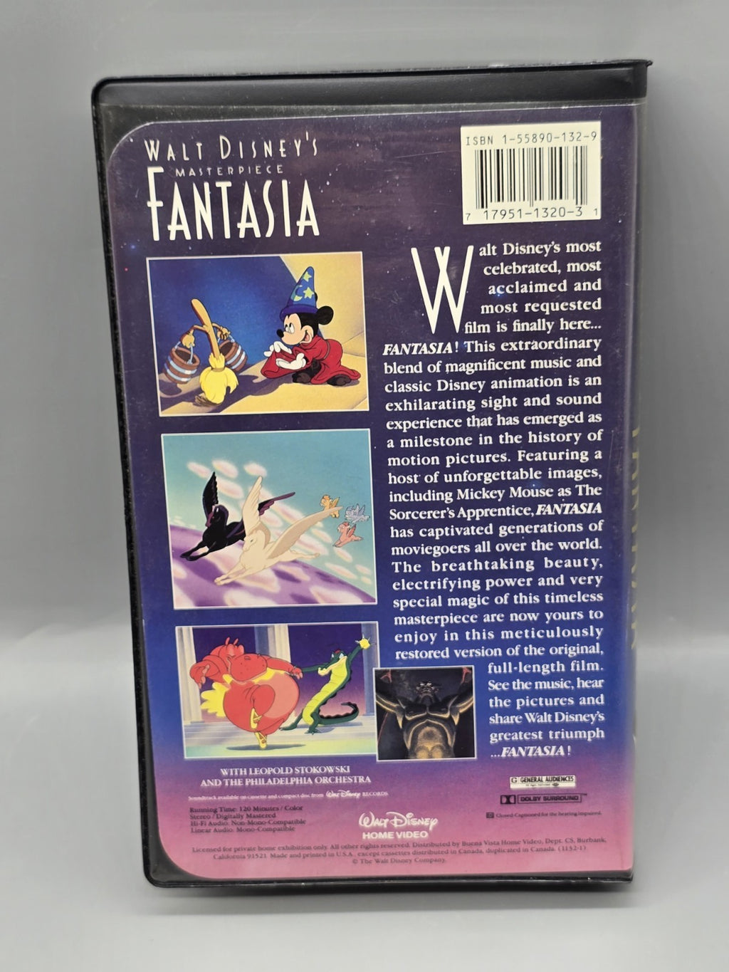 Disney Fantasia Masterpiece Collection VHS Black Diamond Sorcerer Mickey
