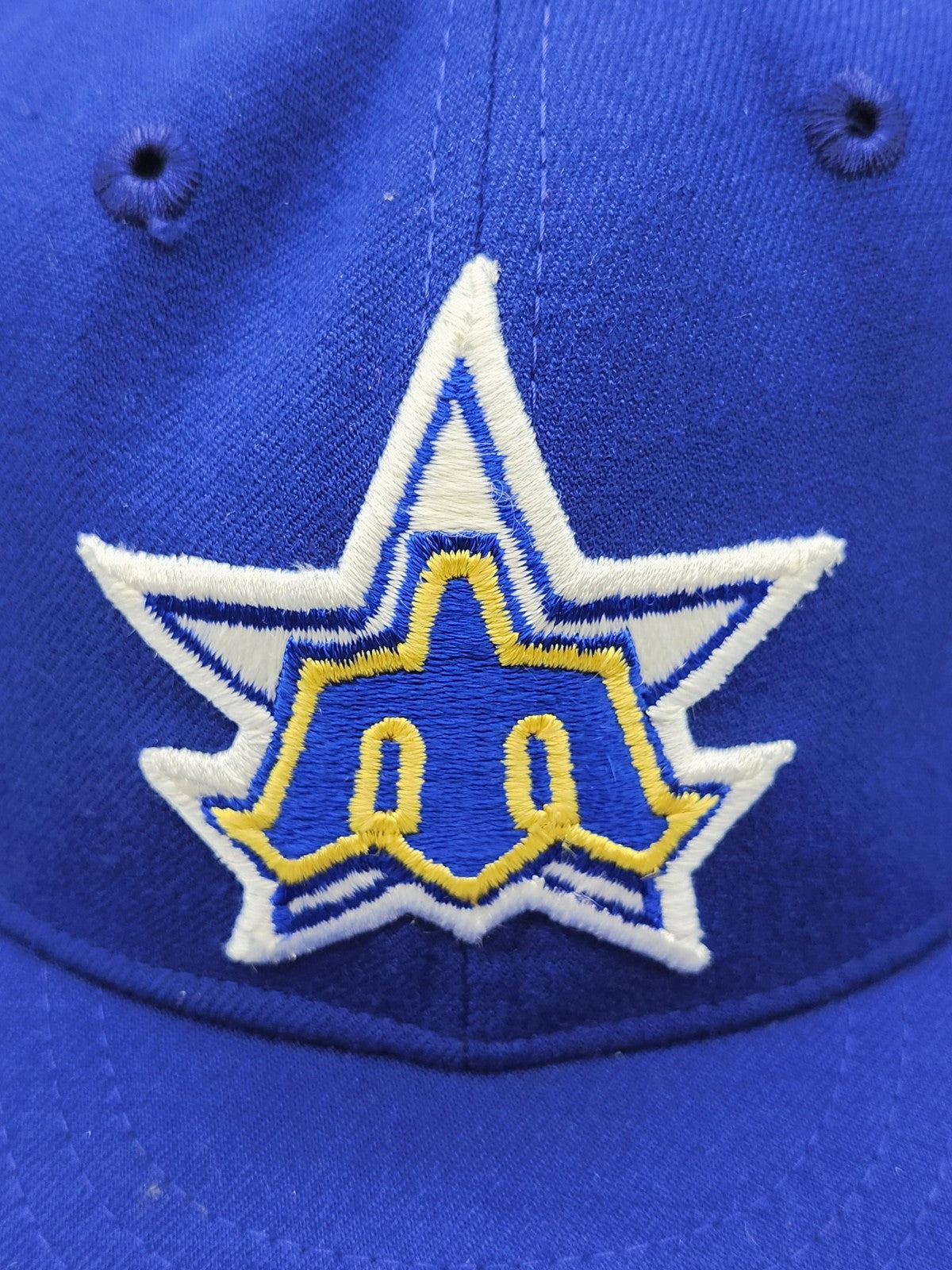 Vintage Seattle Mariners Hat Cap Fitted Mens 7 Blue MLB Baseball New Era 80s