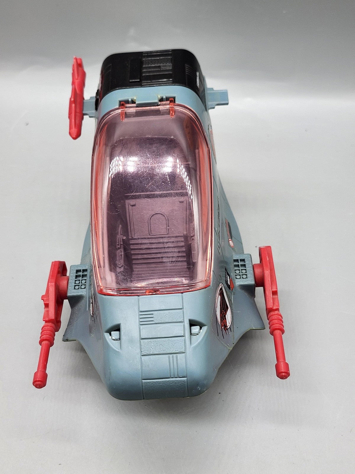 Vintage 1987 G.I. Joe Cobra Sea Ray Ship Vehicle Hasbro Blue Plastic Toy Loose
