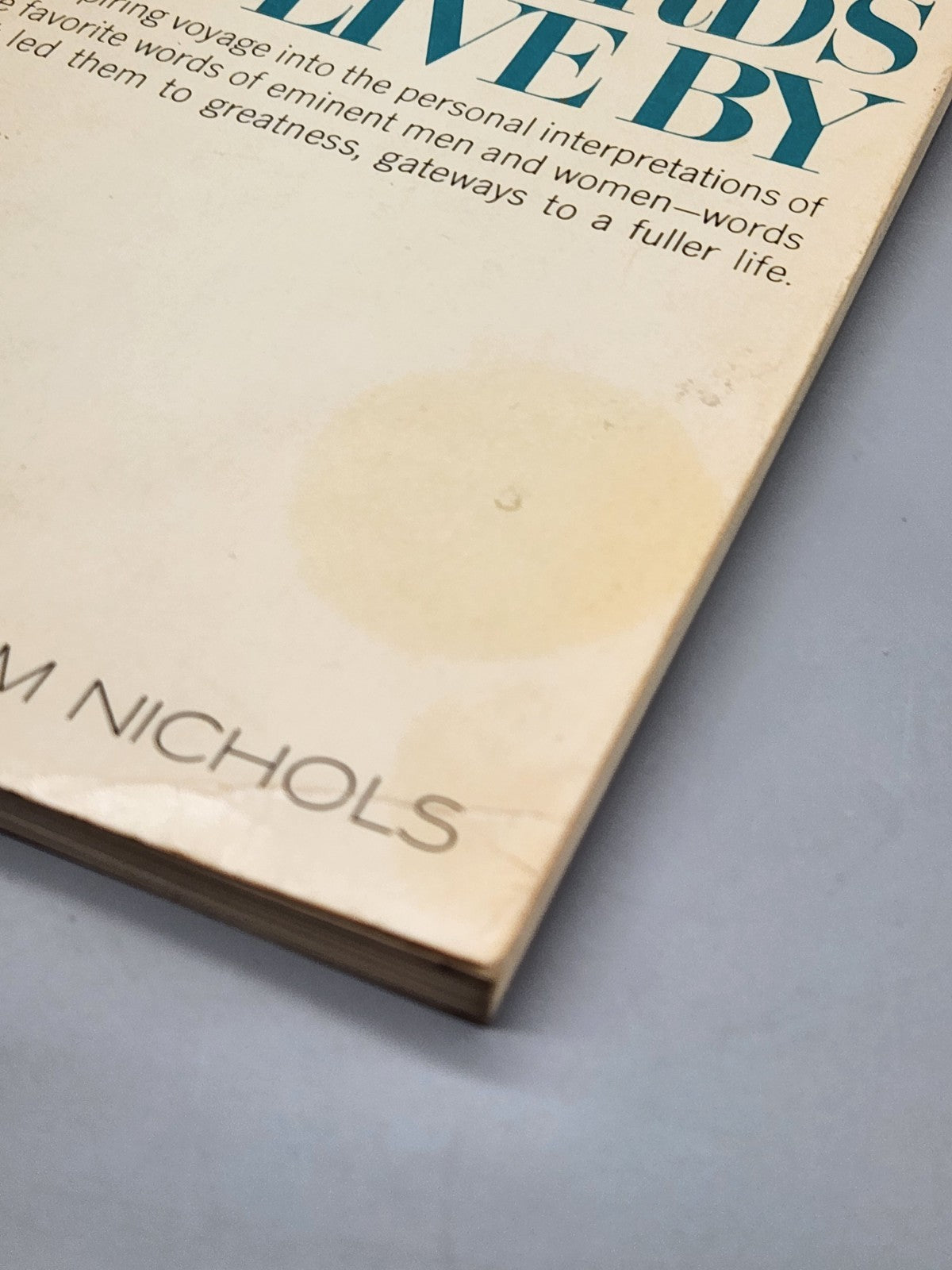 1966 The Best of Words To Live By William Nichols Vintage Inspirational PB