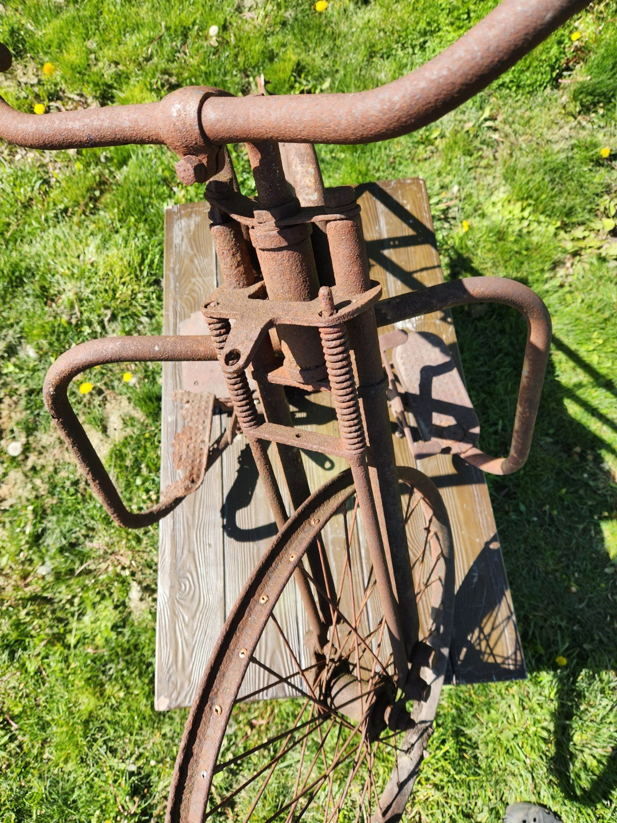 Antique SIMPLEX Early Motorcycle /  Bicycle Frame Springer Fork  Project 1930S