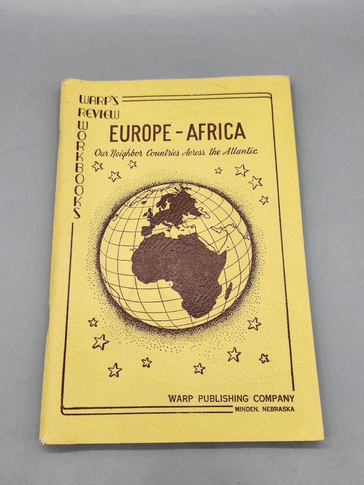 Vintage Europe-Africa Workbook Arco Yellow PB School Geography Warp USA 1959