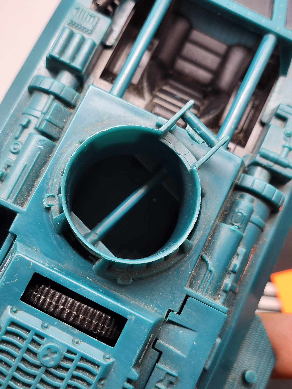Vintage 1984 G.I. Joe Cobra Boat Ship Hasbro Teal Plastic Toy Vehicle Loose