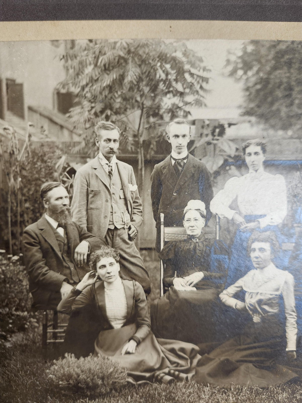 Vintage Milne Toronto Cabinet Card Macnitties Family 8x10 Sepia Photo Canada