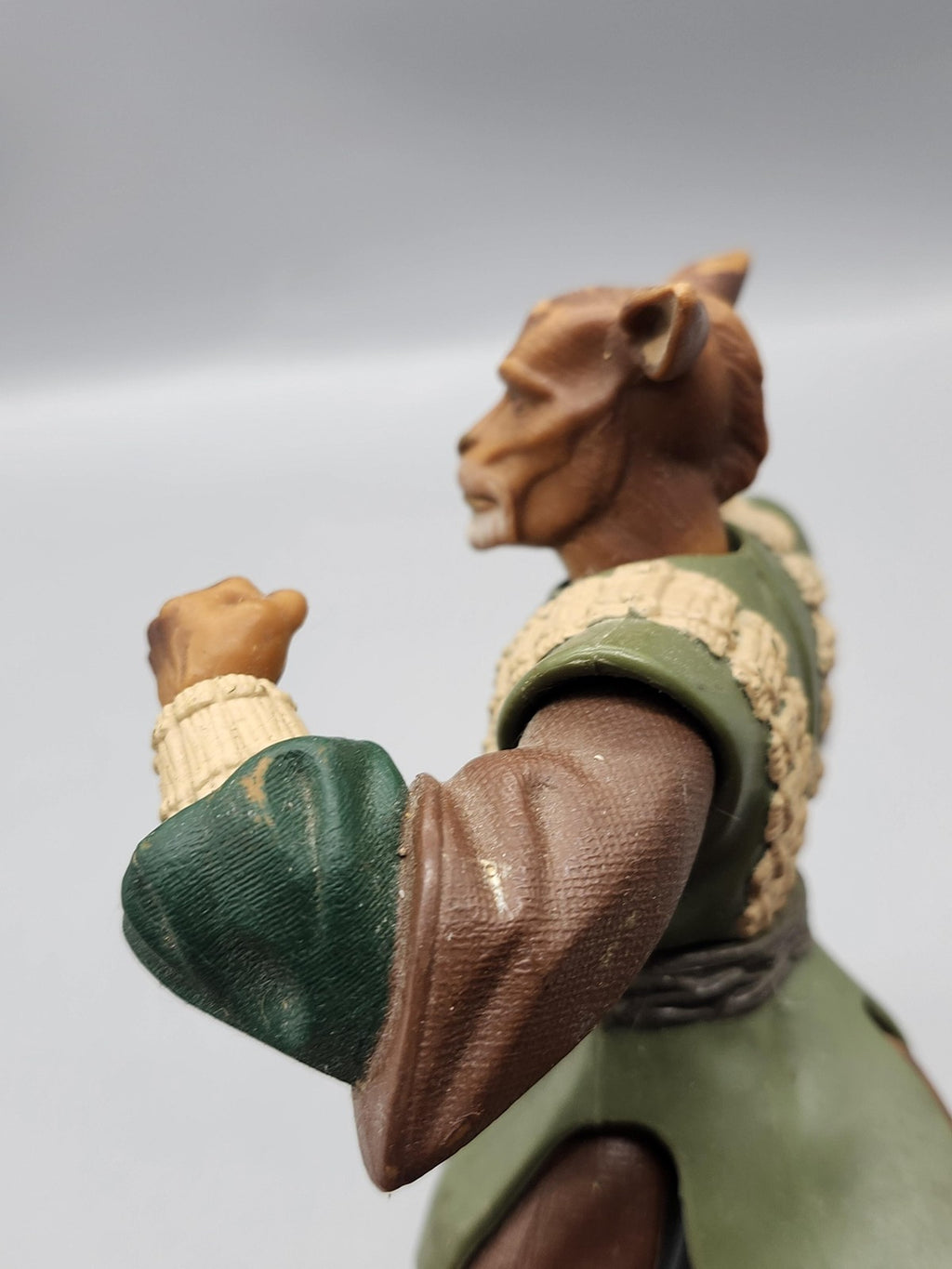 Vintage Animal Warrior Action Figure Brown Green Plastic Toy Loose Fantasy