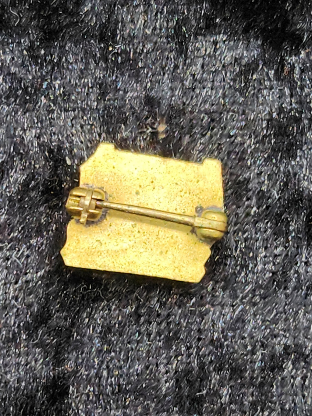 Vintage Piano Enamel Lapel Pin Music Lover Brooch Black Gold Tone
