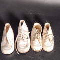 Baby Walking Boots Boys Size 4 White Leather Booties Lot 4 Shoes Ankle Lace Up