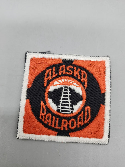 Alaska Railroad Embroidered Patch Orange Black Train Logo Sew On Badge Small