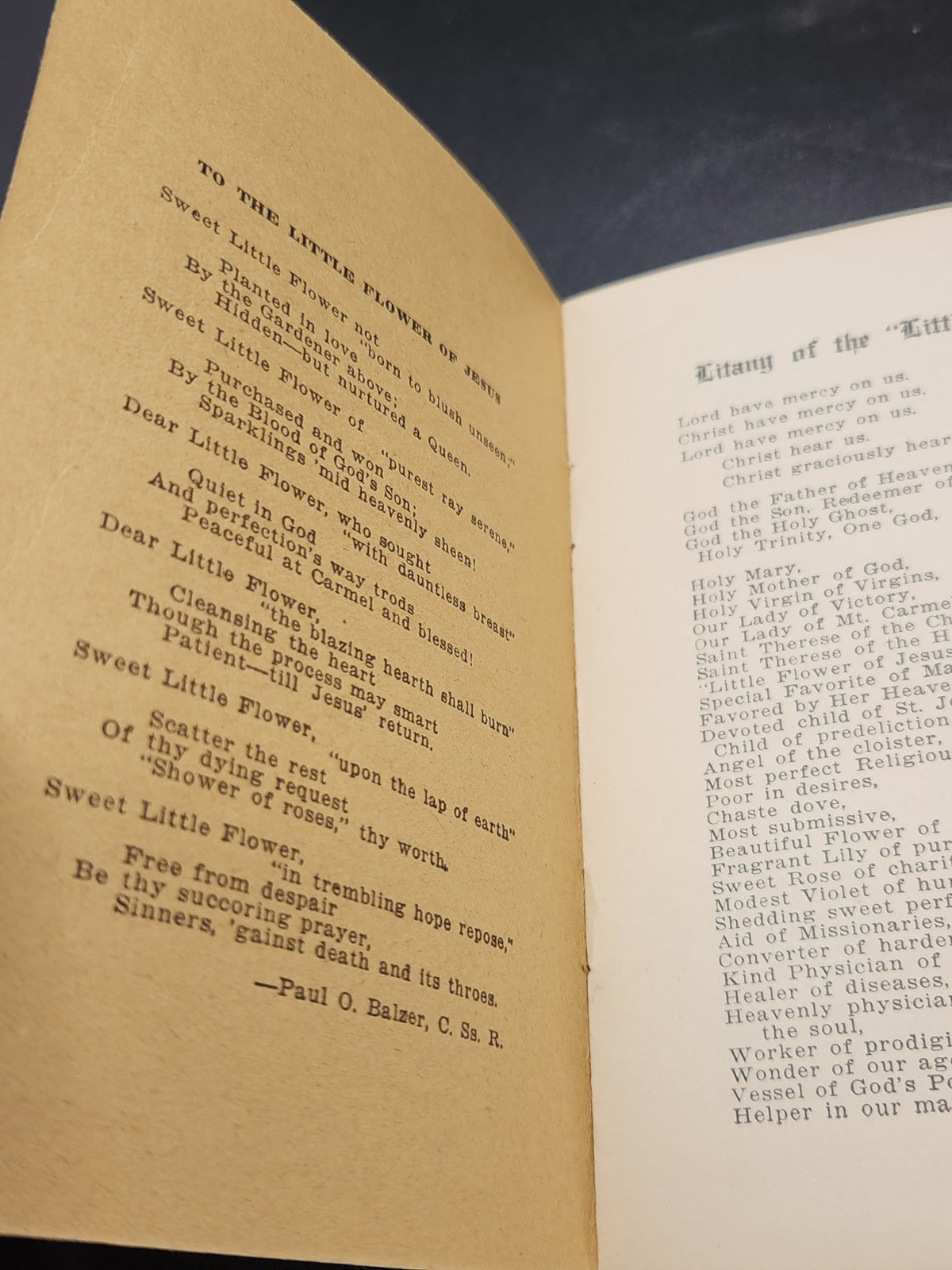 1936 Litany & Novena of the Little Flower St Therese Catholic Prayer Booklet
