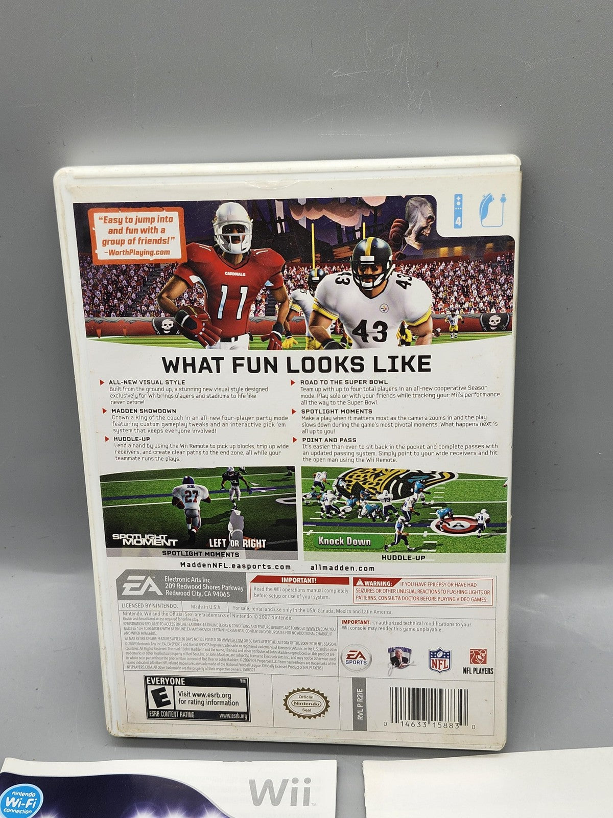 Madden NFL 10 Nintendo Wii Game CIB EA Sports NTSC-U/C E Sports 2009 Football