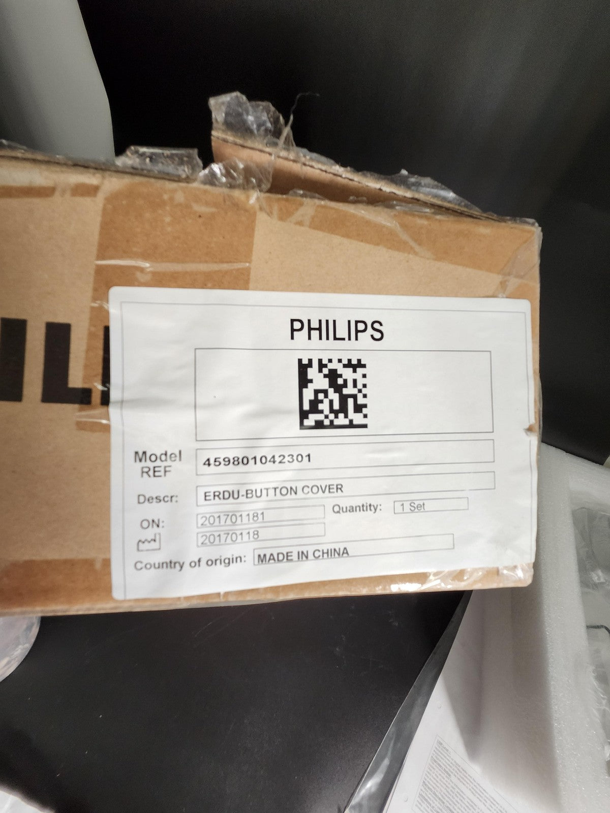 Philips Healthcare ERDU Button Cover Set 459801042301 Clear New Open Box Kit