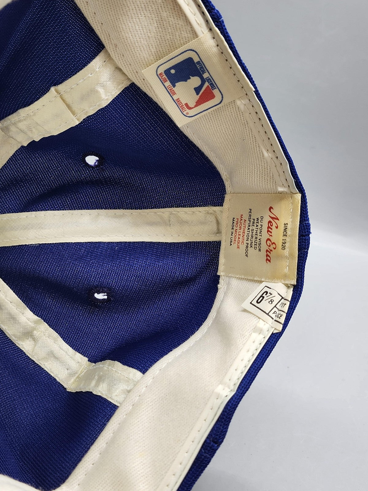 Vintage Toronto Blue Jays Hat Cap Fitted Mens 6 7/8 MLB Baseball New Era Blue