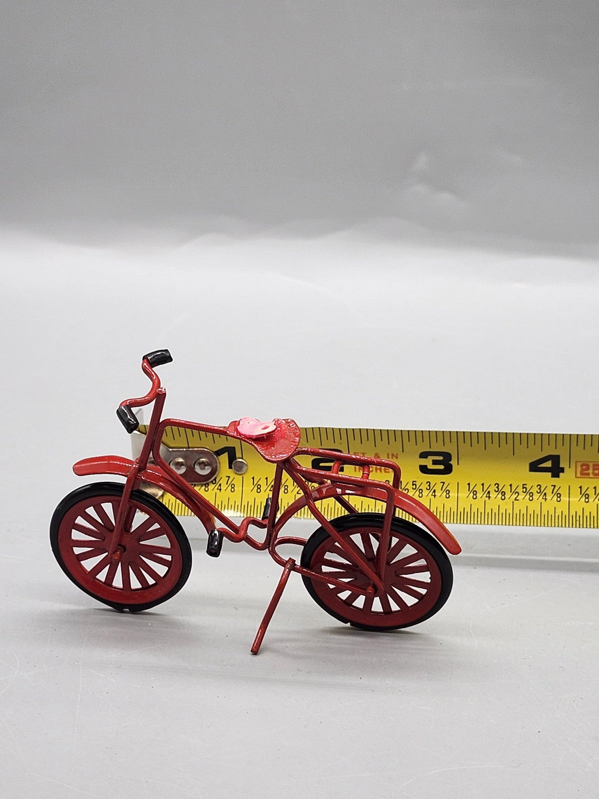 Miniature Red Metal Bicycle Rocking Chair Baby Carriage Toy Lot Dollhouse Decor