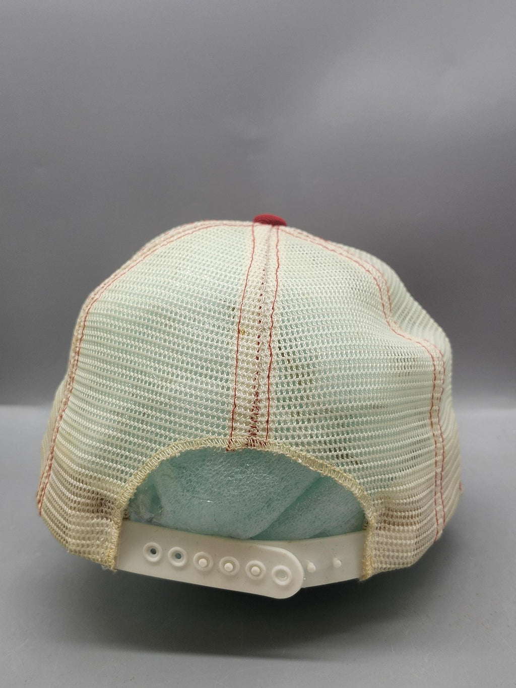 Vintage New Era ML Hat Cap Snap Back Mens Medium Red Mesh Pro Model 80s