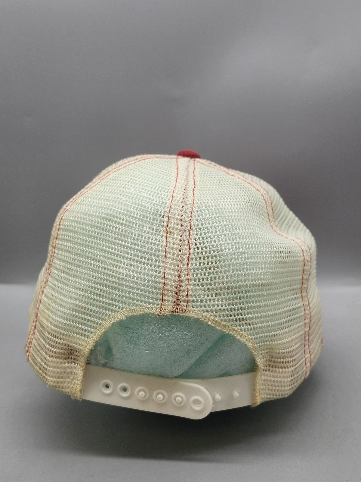 Vintage New Era ML Hat Cap Snap Back Mens Medium Red Mesh Pro Model 80s