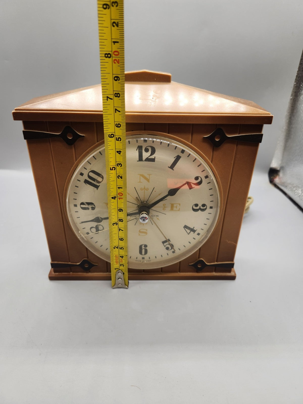 Retro Westclox Barn Style Electric Wall Clock Vintage Farmhouse Decor...