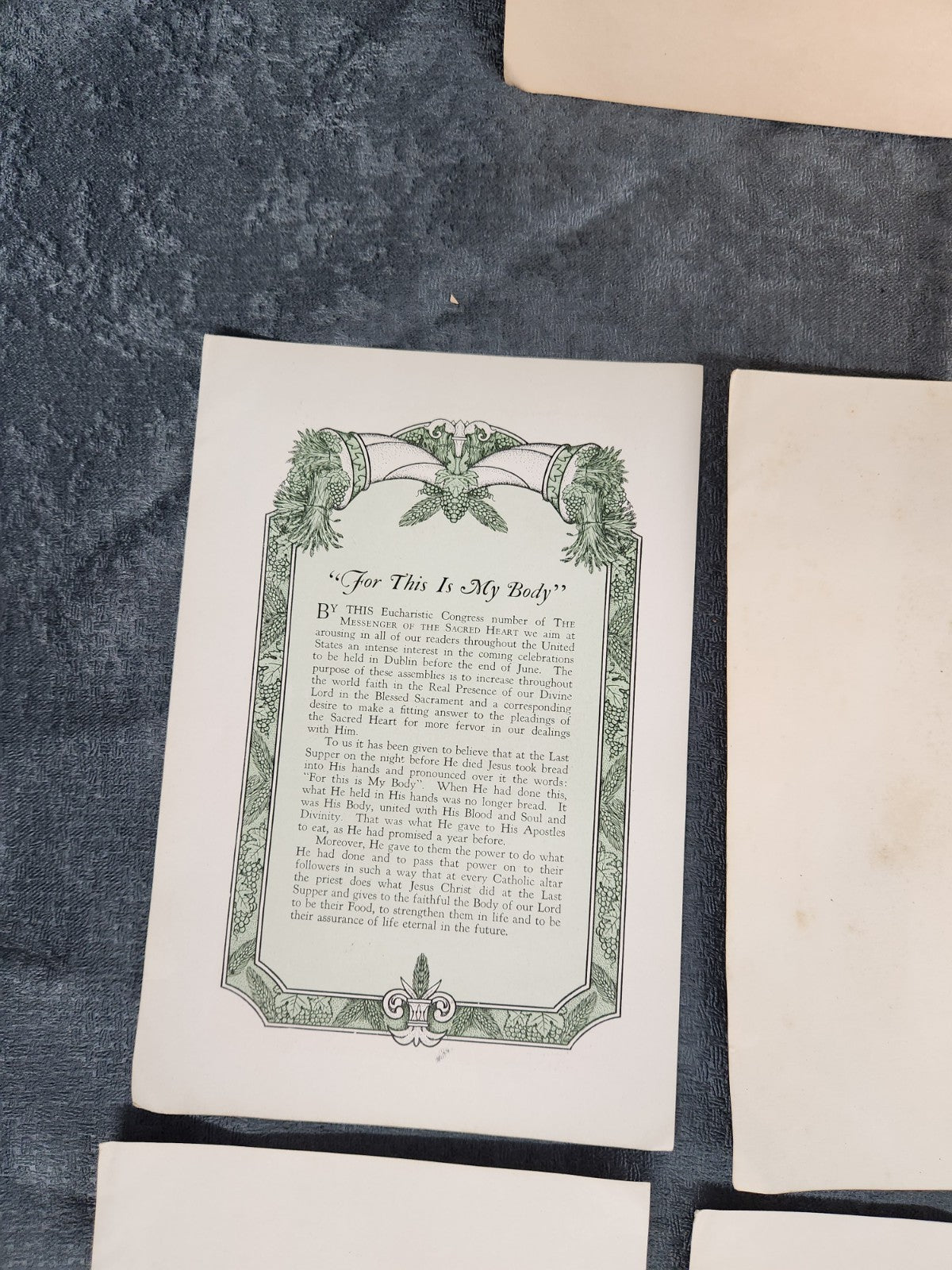 Vintage Catholic Religious Print Lot Sacred Heart Angel Of God Messenger Prints