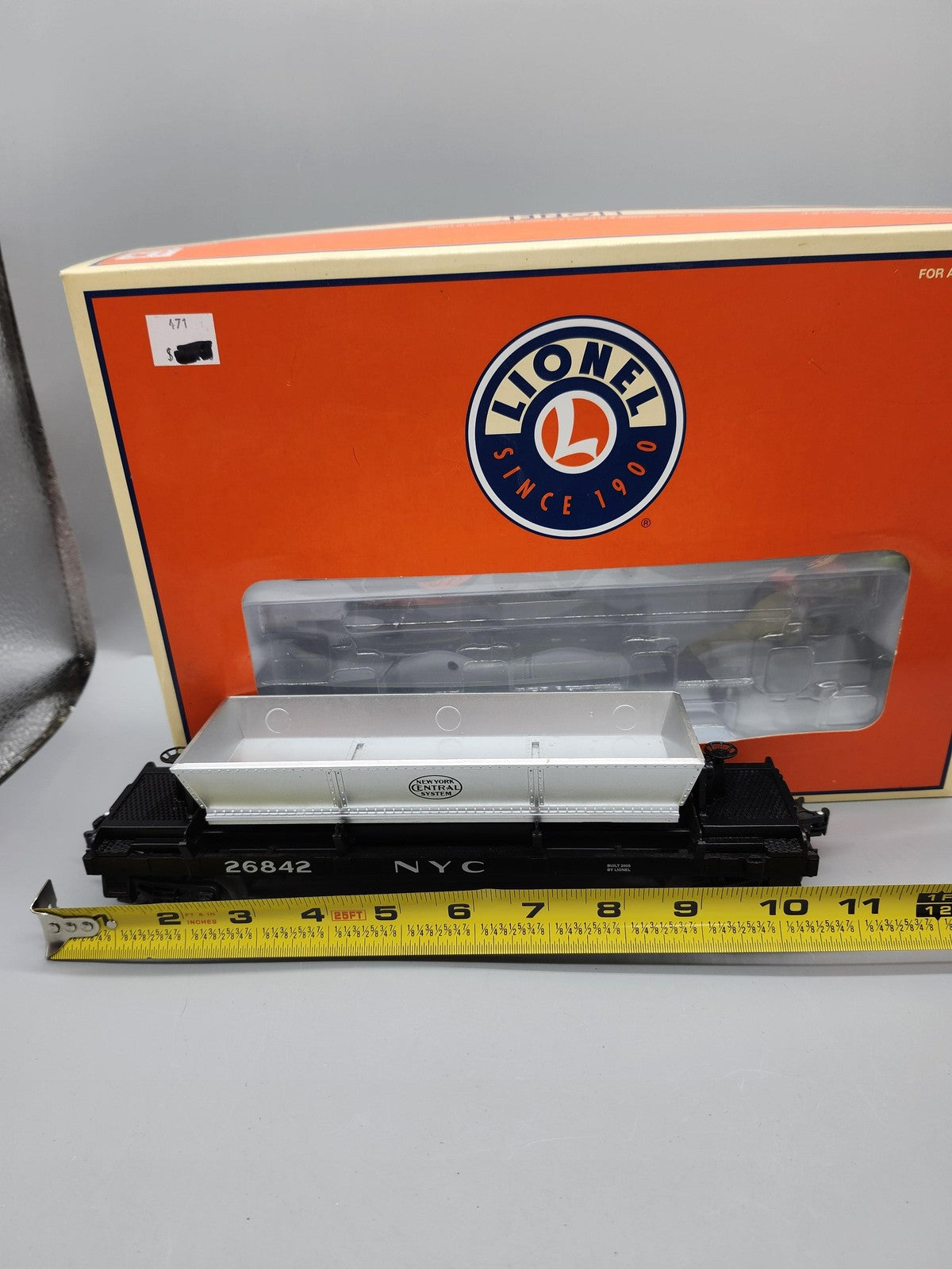 Lionel 6-26842 NYC Operating Coal Dump Car O Gauge O Scale Box NY Central