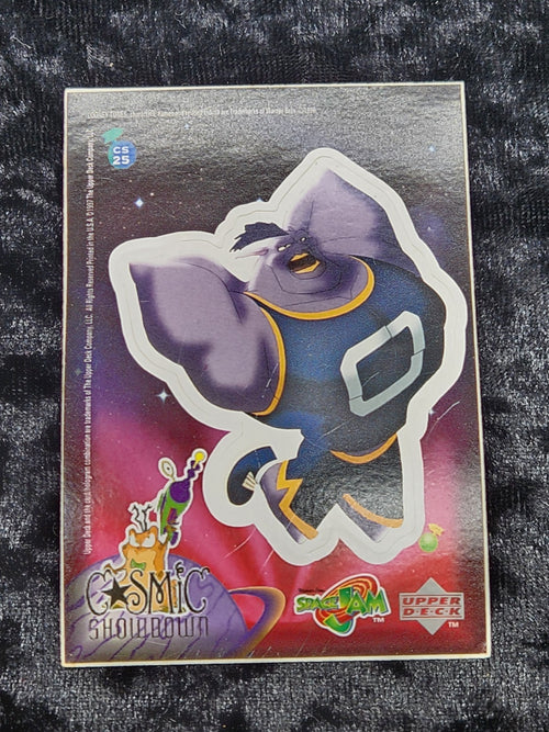 1997 Upper Deck Space Jam Cosmic Showdown CS25 Pound Monstar Die-Cut Sticker...