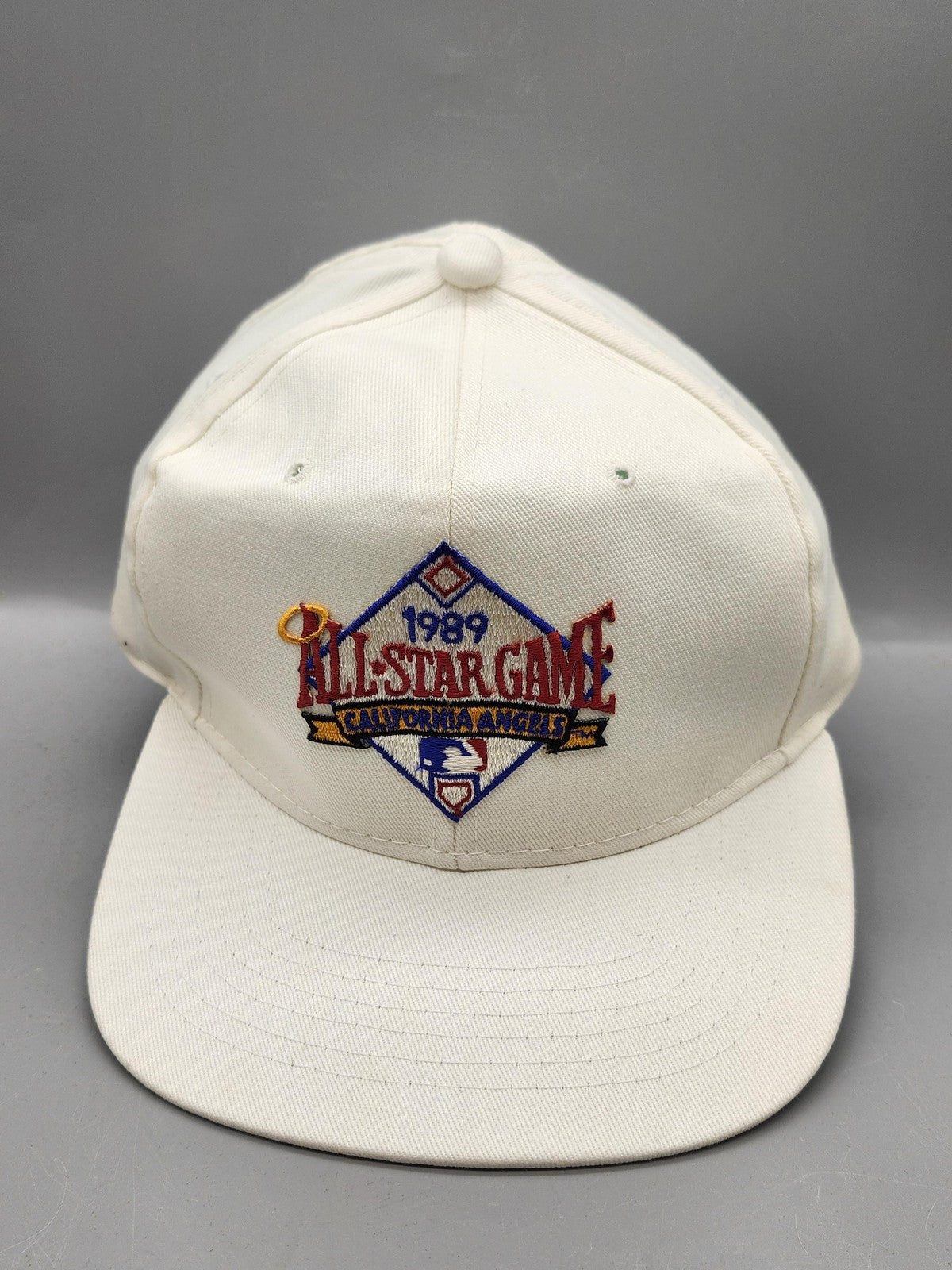Vintage California Angels Hat Cap Snap Back 1989 All Star One Size White New Era