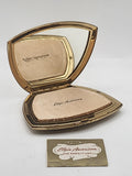 Vintage Elgin American Gold Tone Compact Powder Mirror Puff Case USA Makeup